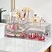 Vtopmart 5 Tier Clear Makeup Organizer with Drawer, Cosmetic Storage for Dresser Countertop and Bathroom Vanity, Beauty Holder for Lipstick Brush Skincare