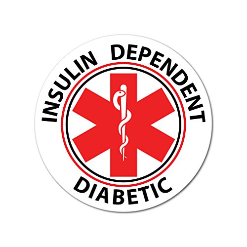 Medical Alert Reflective Decals By Colorsurge | For Wheelchairs, Car Bumpers & Windows | Weatherproof & Uv Resistant | Indoor & Outdoor Use (Insulin Dependent Diabetic, Small, 2 Pack) #TOP1