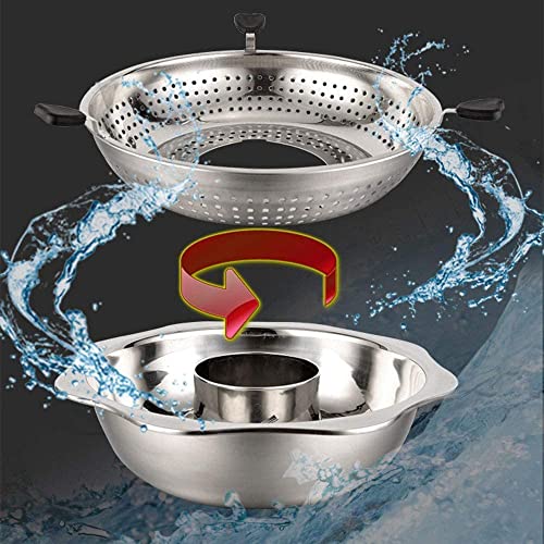 Olla gruesa de acero inoxidable 32cm para cocina doméstica miniatura 6