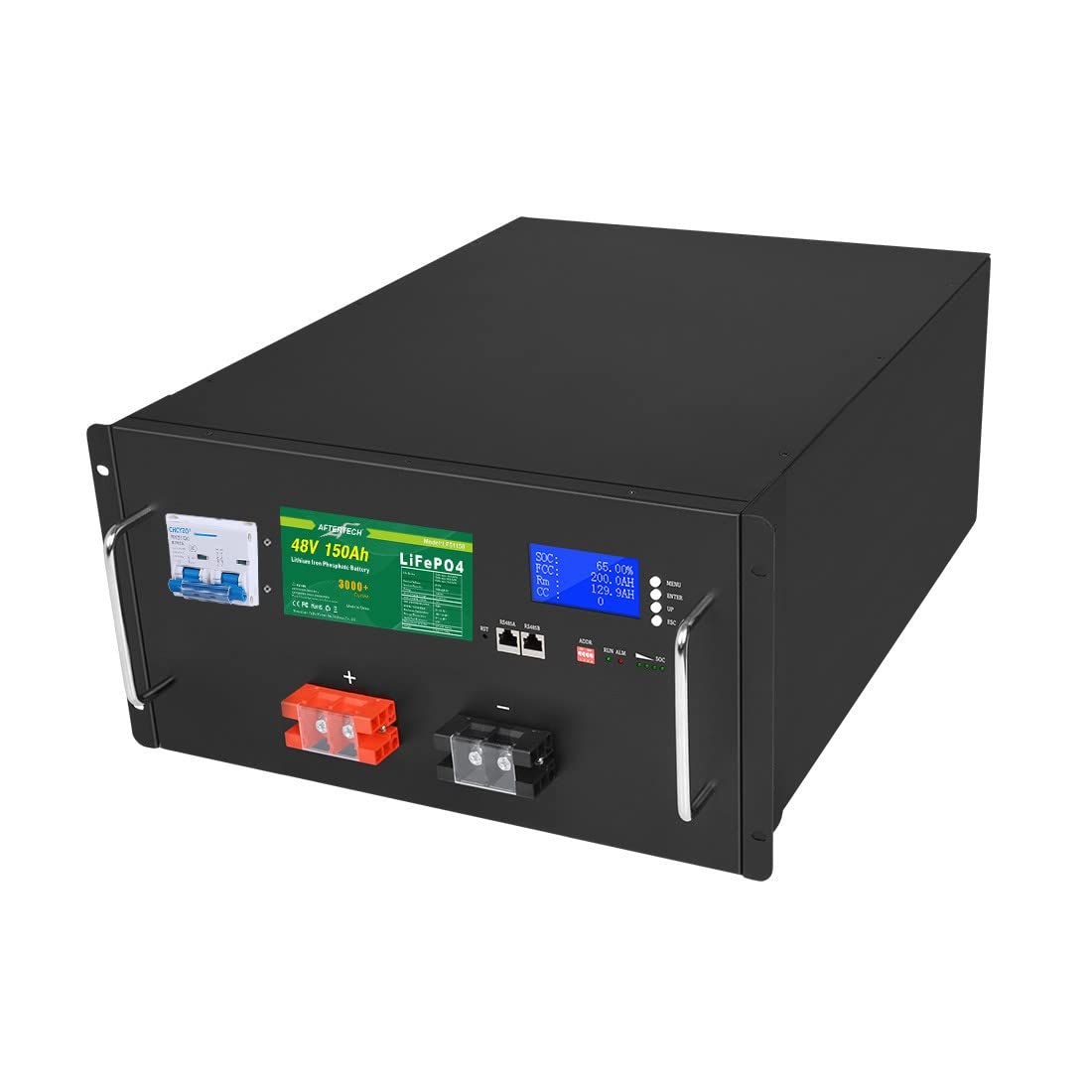 AFTERTECH 48 V, 150 Ah, Lifepo4, wiederaufladbar, Lithium-Eisen, Phosphat-Batterie