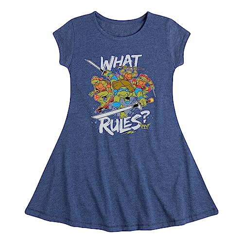 HYBRID APPAREL - Teenage Mutant Ninja Turtles -What Rules - Toddler & Youth Girls Fit & Flare Dress