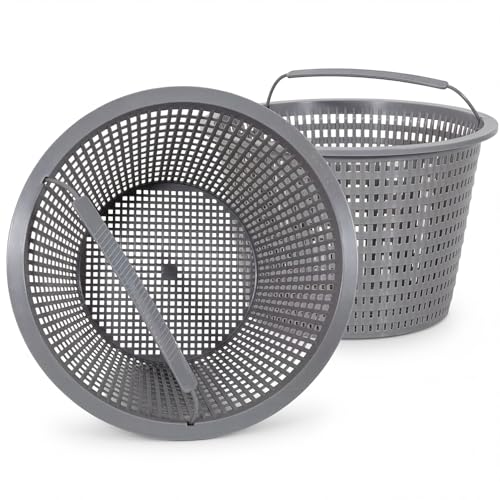 Sepetrel 2 Sets Swimming Pool Filter Basket - Replacement Skimmer Basket for In-Ground Pools - Captures Leaves, Needles and Debris - Most Pump & Water Circulation Systems