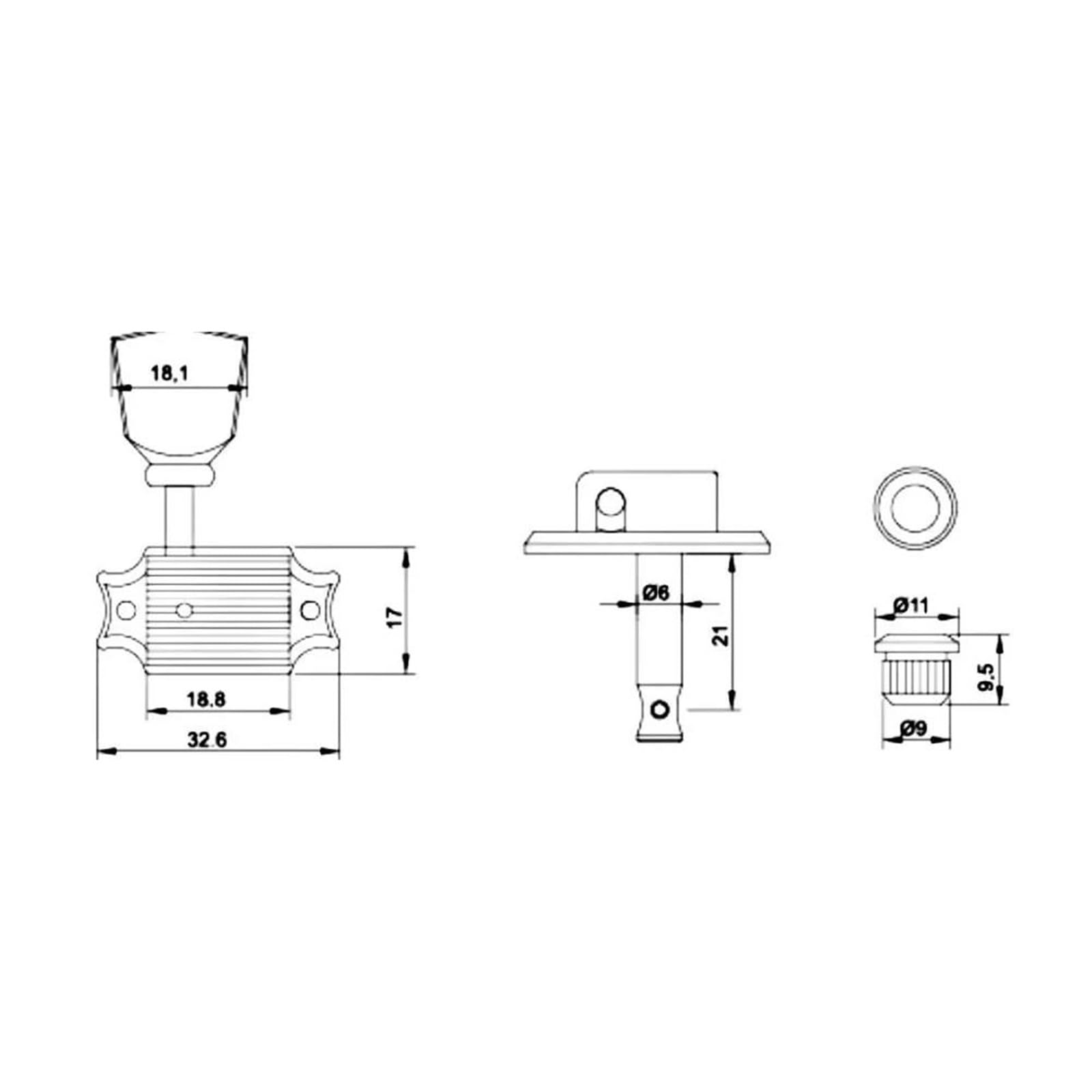 Guitar String Tuning Pegs Locking String Vintage Electric Guitar Machine Heads Tuners Chrome 3R3L Tuning Pegs(44CSP)