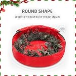 Christmas Wreath Storage Bag, 2 Pack 24" Xmas Wreath Storage Container, Garland Holiday Artificial Wreath Storage Holder with Heavy Duty Handles - Image 5