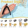 Thrilez Crimping Beads for Jewelry Making, 2200 Pieces Crimp Tubes with Crimping Pliers for Earring Necklace Bracelet DIY Jewelry Making(3 Sizes, 4 Colors) #2