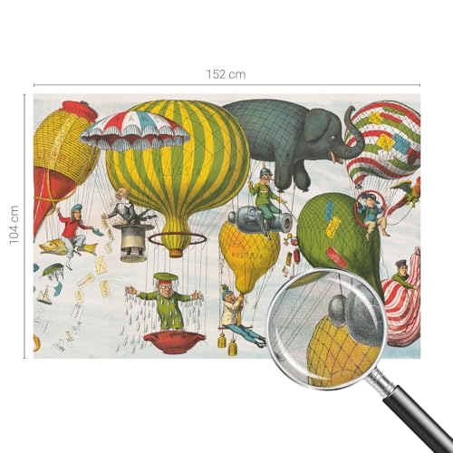 Papel pintado autoadhesivo fácil de colocar de 152x104 cm con ilustraciones de viaje en globo 5