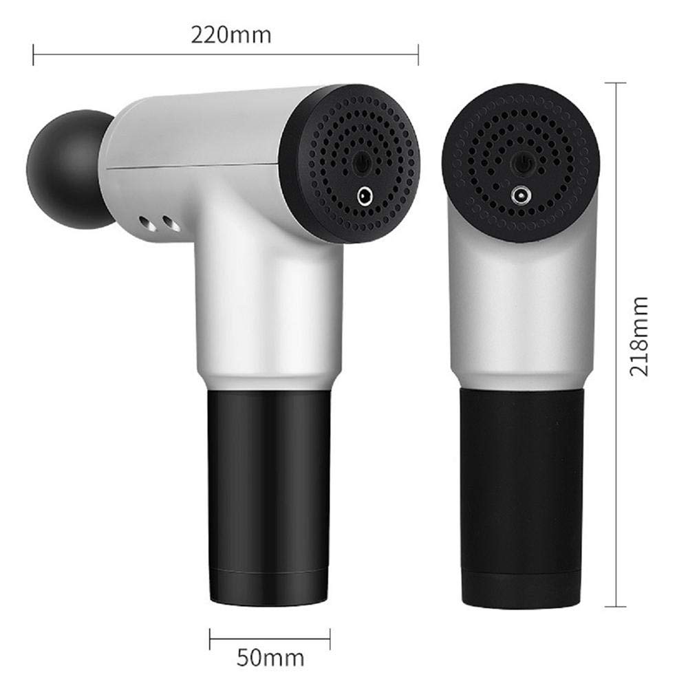 Pistolet de Massage Musculaire Silencieux à 6 Vitesses, soulagement des douleurs et Massage Sportif, Relaxation, 4 têtes, amincissement du Corps