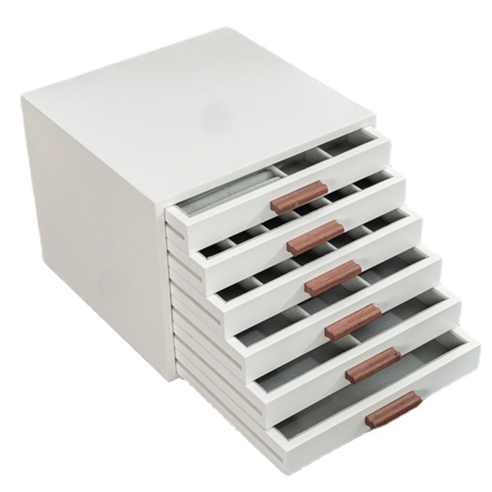 Boîte à bijoux multicouche et organisateur de maquillage minimaliste