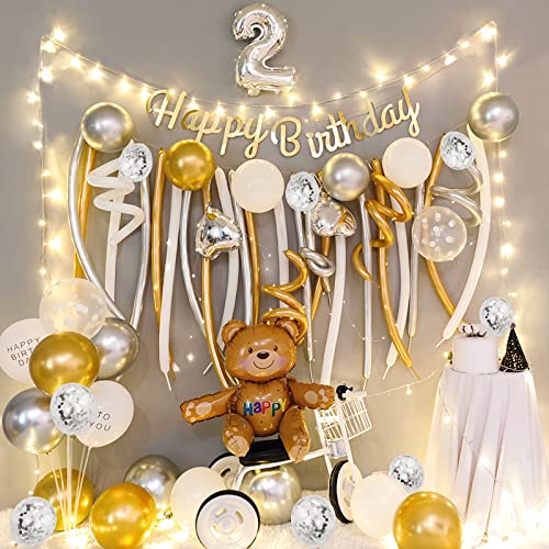 Image of Silver Confetti Balloons, 40 Pcs 5 Inch Clear Balloons with Confetti Inside for Graduation Engagement Cake Topper Decor Bridal Shower Baby Shower Birthday Party Decoration Supplies