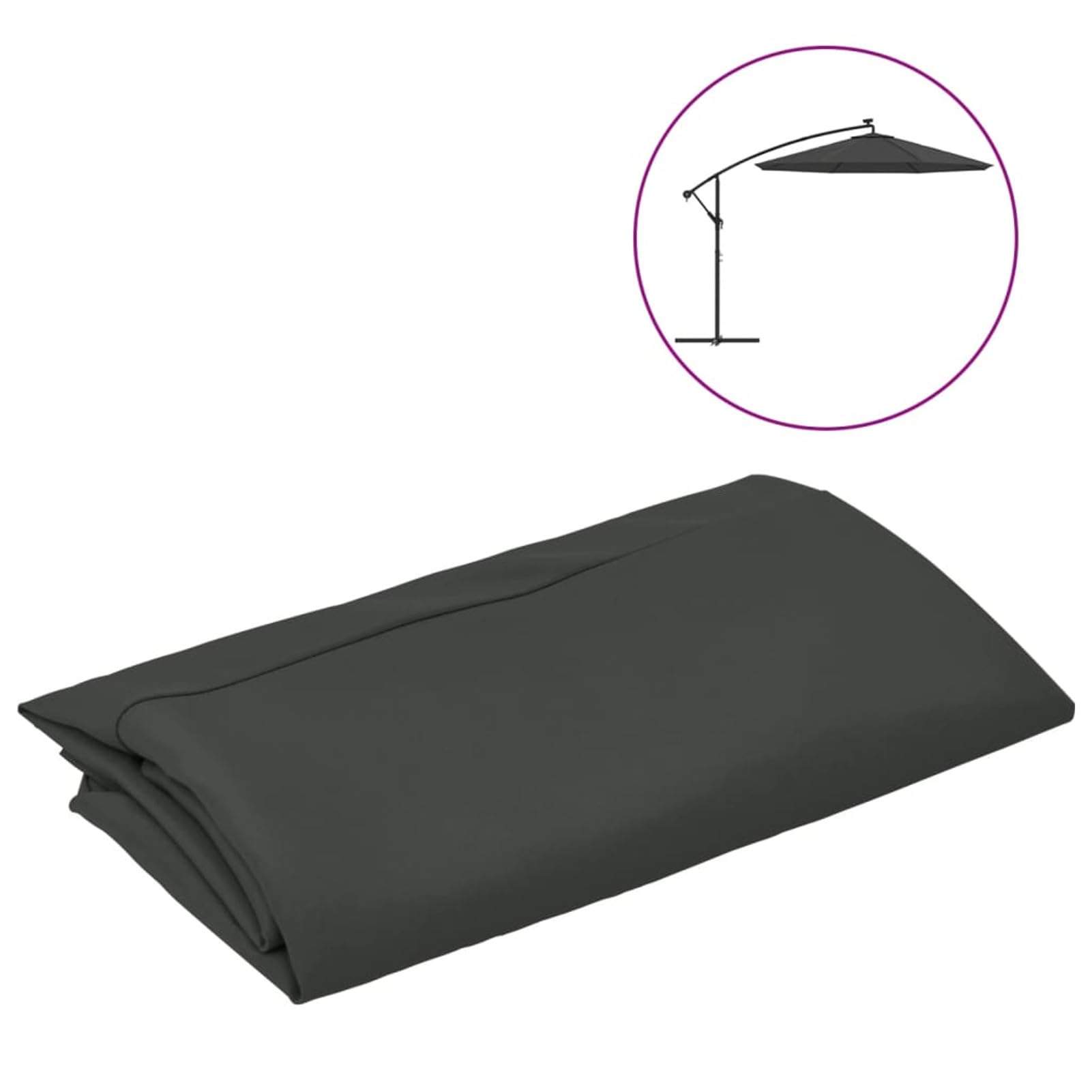 Telo di Ricambio per Ombrellone a Sbalzo Antracite 300 cm,Telo Gazebo Copertura in Tessuto Poliestere 100% - Telo per Gazebo da Giardino Esterno Vari Modelli