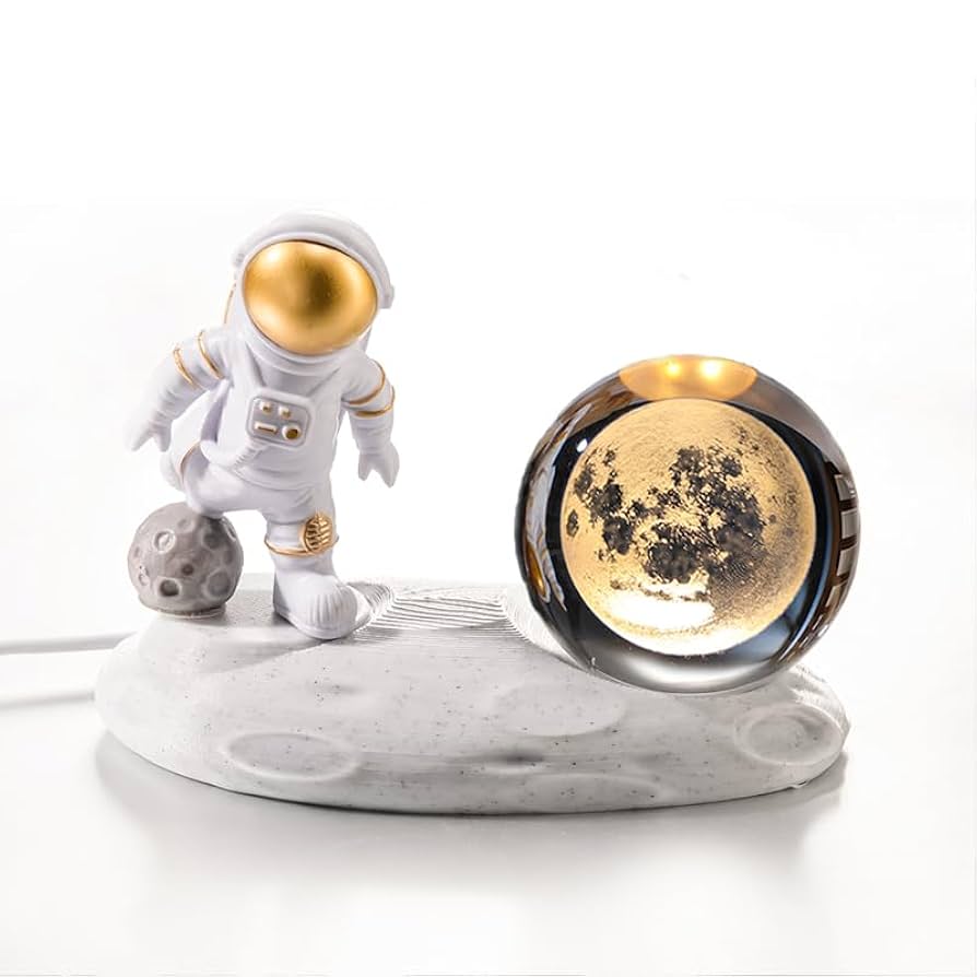 Coyoohouse 3D Astronaut Crystal Ball Night Light, 3D Inner