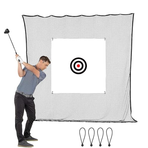 Filet d'aide au frappe de golf et filet d'entraînement de balle multifonction intérieur garage
