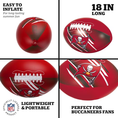 Image of BigMouth 18 inch Inflatable Pool Football Officially Licensed NFL Fan Gear Merchandise Beach Ball Games for Adults and Teens