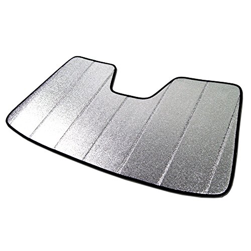 Image of Custom Fit Car Sun Shade Windshield | Sun Visor | Car Window Shades | Fold Up Front Sunshade Visor | Compatible with Audi A4 S4 RS4 2017-2020 | CFS-010-S | Silver & Grey 1-pc Set