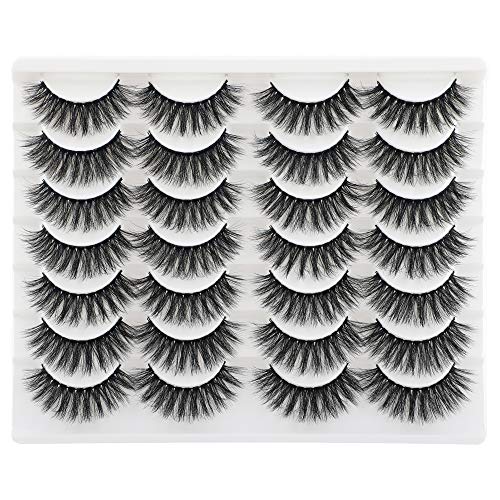Calphdiar False Lashes 3D Dramatic Eyelashes Fluffy Long Faux Mink Lashes Calphdiar