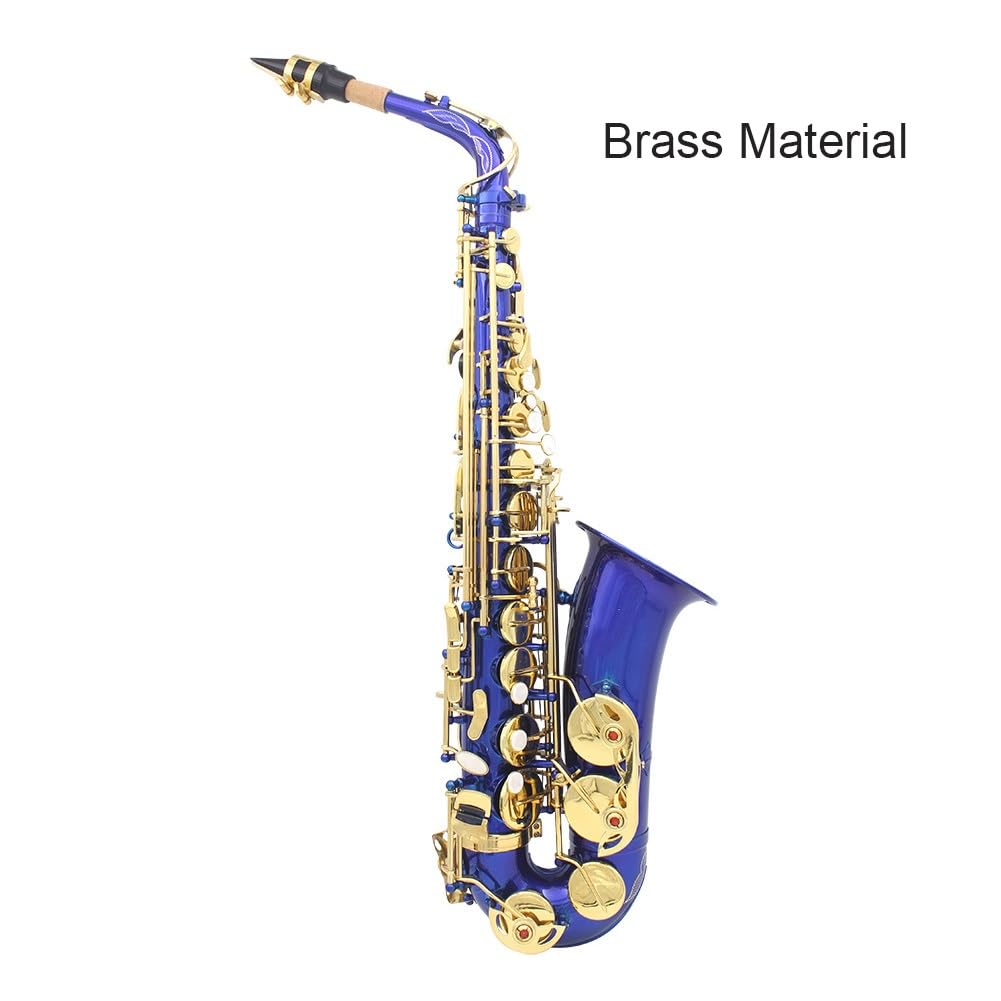 Accessori per strumenti a fiato per sassofono contralto professionale in mi bemolle in ottone laccato blu, completi per principianti