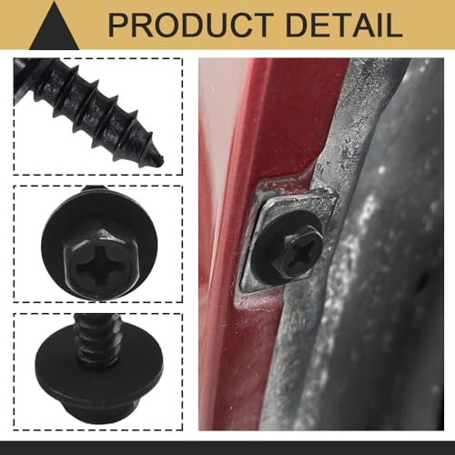 Image of ASUBHA 10PCS Bumper Cover Splash Shield Mud Guard Screw Bolt, Car Fender Liner Screw Bolt, Front Fender Liner Bolts, Fender Liner Under Cover Bolt Car Accessories for Most Cars