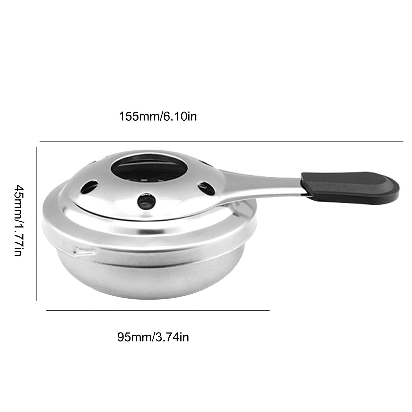 Mini Brûleur à Alcool Camping - Poêle De Poche Inox 185x185x85mm - Neuf