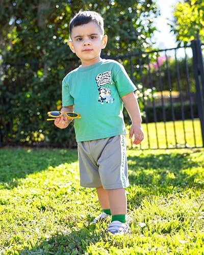 Image of Bluey T-Shirt and Mesh Shorts Outfit Set Infant to Big Kid Sizes (12 Months - 10-12)