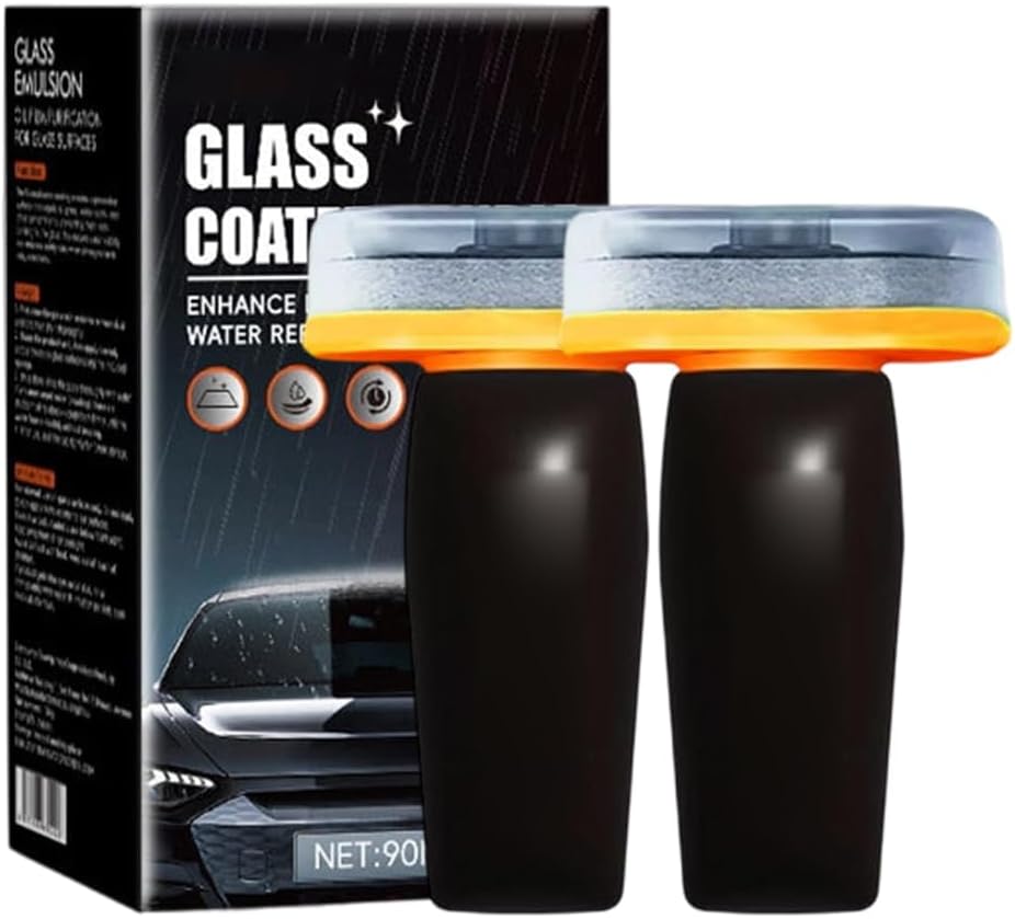 Glass Oil Film Remover for Car Windows, 2026 New Oil Film Cleaning Brush, Windshield Remover Glass Cleaning Board for Car, Improve Windshield Clarity for Safe Driving (2)