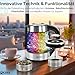Ecosa® 2in1 Wasserkocher & Teekocher Glas Edelstahl mit Temperatureinstellung & separatem Teesieb Einsatz- 1,7 Liter 2.200 Watt - BPA Frei mit Temperaturwahl 40°C-100°C - LED - Warmhaltefunktion