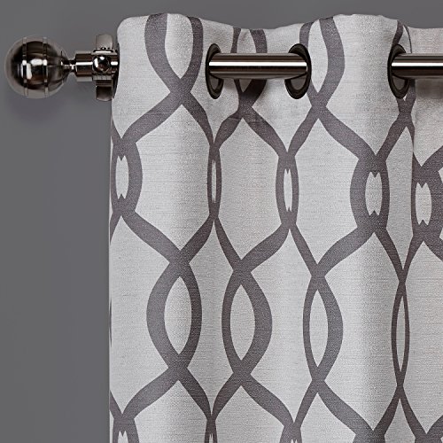 Exclusive Home Curtains Kochi Grommet Top Panel Pair, Black Pearl, 54x108, 2 Piece, W 52" x L 108" (2 Panels) - Image 3