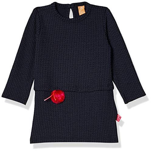 Vestido Manga Longa Em Jacquard, UP BABY, Bebê Menina, AZUL NOITE, P
