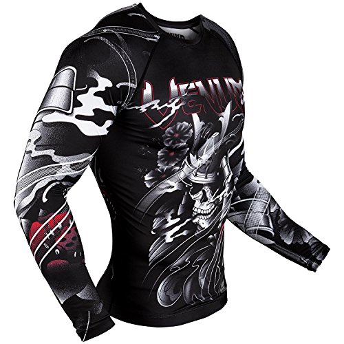 VENUM Uomo Samurai Skull Rashguard della Lunghezza...