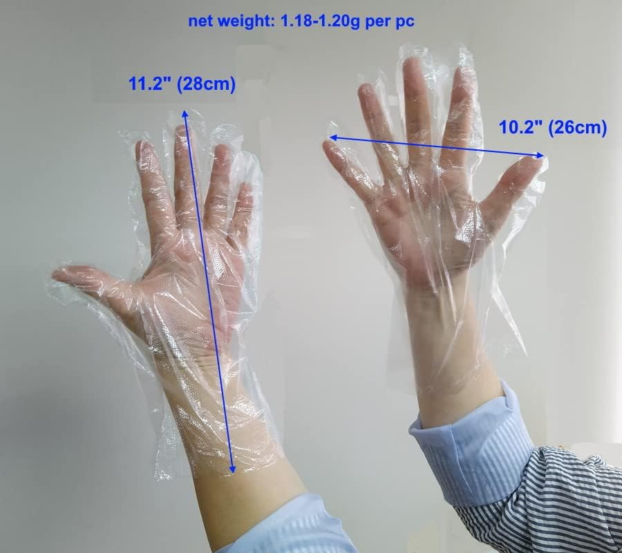 Gmark Disposable Gloves 500 counts; 100% Virgin LDPE, Safe for Food Handling, Hair Dressing and all kinds of cleaning purposes. GM1070A