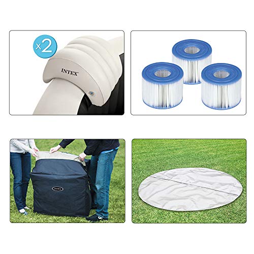 Intex 79IN X79IN X28IN PURESPA Jet and Bubble Deluxe Set – Bild 7