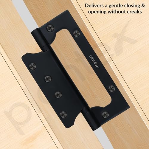 Image of Plantex Butterfly Hinges for Door /Stainless Steel Door Hinges /5 Inch x 14 Gauge Hinge /2.5 mm Hinges for Home /Office /Hotel /Non-Mortise Hinge - Pack of 1 (Black)