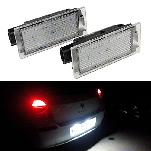 Luz LED para matrícula trasera de coche, color blanco