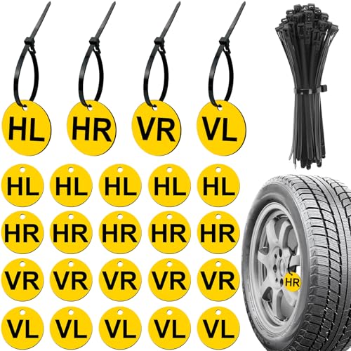 48 STK Reifenmarkierer Enthalten Kabelbinder, Reifen Markierung für Reifenwechsel, Reifenmarkierung, Kennzeichnung, für PKW Reifenwechsel