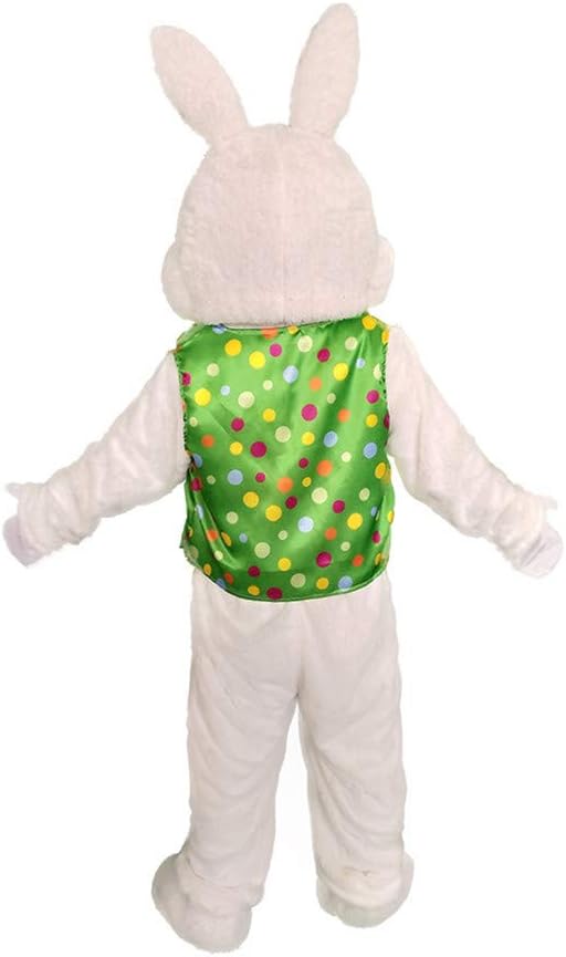 Adult Plush Bunny Costume with Rabbit Mascot Head… Green