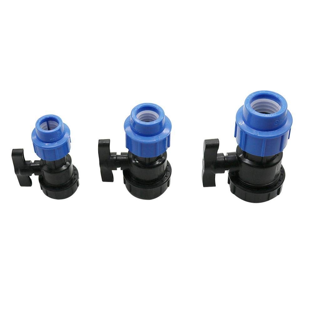Raccord PVC filetage femelle DN20 DN25 DN32 avec vanne d'arrêt pour tube d'irrigation de jardin
