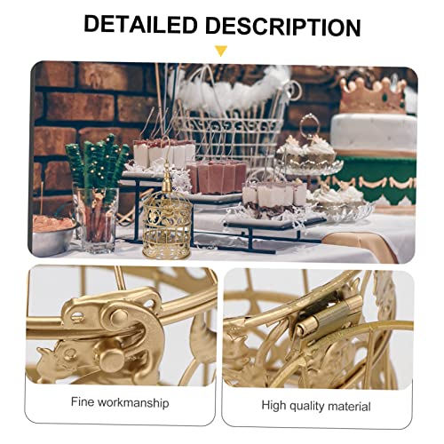 Asakkura 1Pc Hollow Bird Cage Ornament Tea Lights Candles Wedding Centerpieces For Tables Round Bird Cage Metal Candle Light Holder Metal Talight Holder Pillar Candle Holder Cage Iron Clip #TOP5