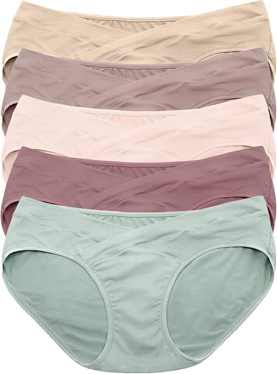 geifa Cotton Postpartum Maternity Underwear | Pregnancy Postpartum Panties | Seamless Under The Bump Bikinis Pack of 5 Plus Size (S to 4XL)-picture-21