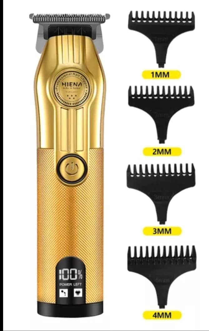 Professional Hair Clippers for Men, Rechargeable Cordless Hair Clippers for Barber and Beard - Gold