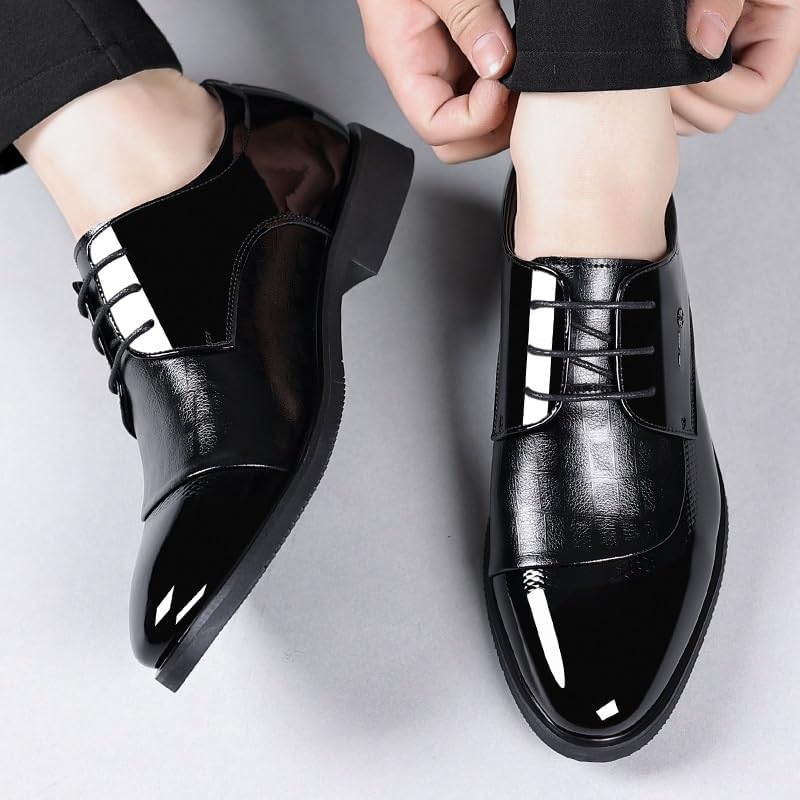 Men's Classic Business Dress Shoes, Walking Oxford Fashion Classic Lace Up Low Top Tuxedo Shoes for Men3