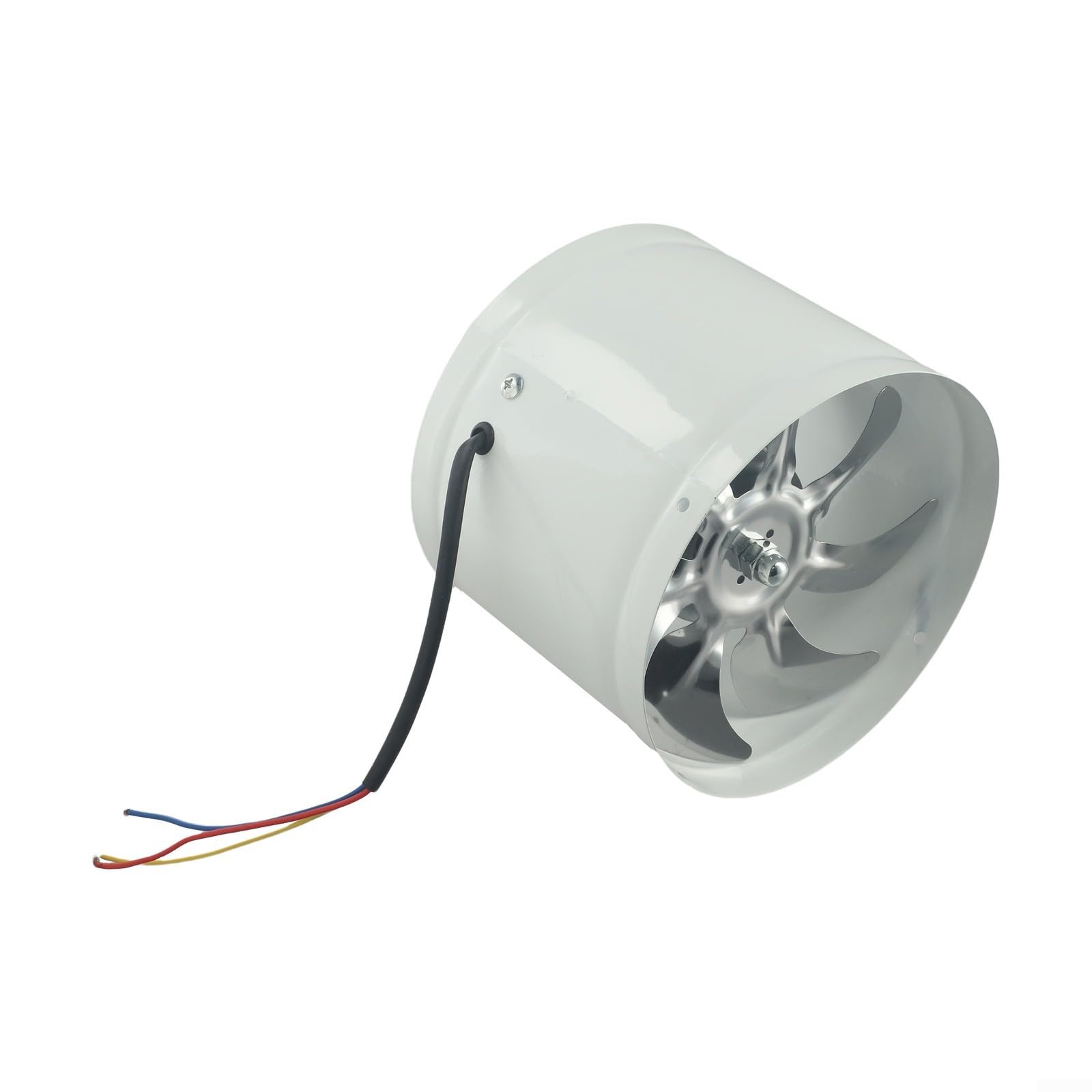 Inline-Abluftventilator 180 mm Durchmesser für effiziente Rauchabfuhr und Wärmeableitung, 4,0 Kubikmeter pro Minute Luftvolumen, 2800 U/min Betrieb (schwarz)