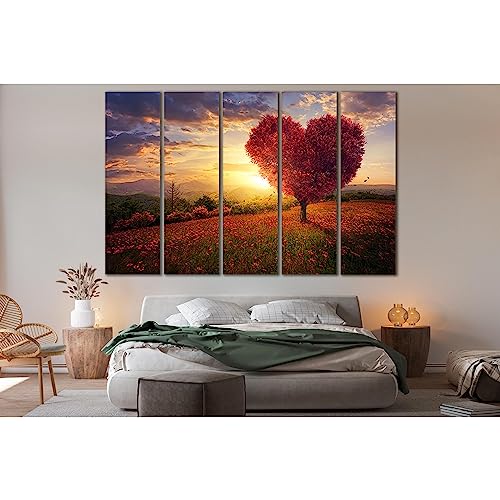 Impression sur toile salon Sunset ZELLART tableau romantique de 90x60