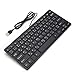 Arabic Keyboard, Bilingual Arabic and English Keyboard Wired USB Connection Bilingual Language Wired Keyboard, Silent Business 78 Keys Keyboard,Plug & Play