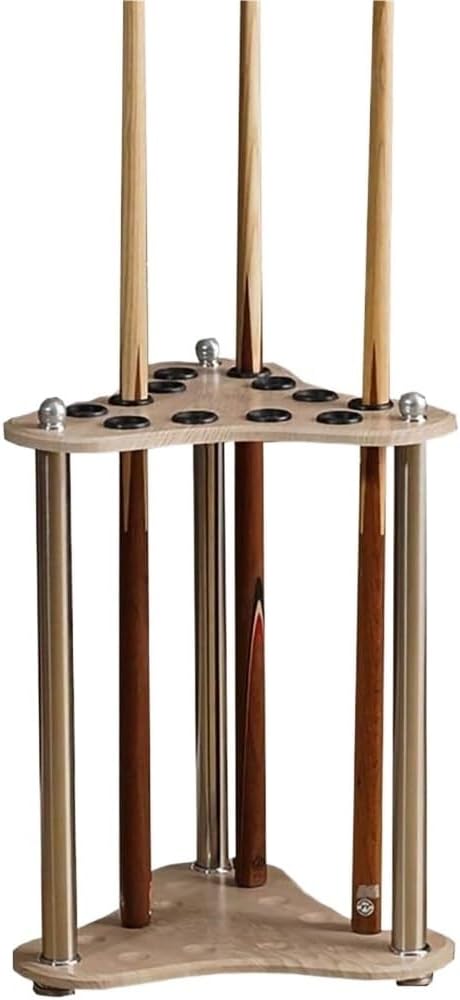 Pool Holder Pool Rack Billiard Rack Wood Floor Standing Rack,Holds 12,Easy to Move and Position,Billiard Accessories Pool Stick Holder