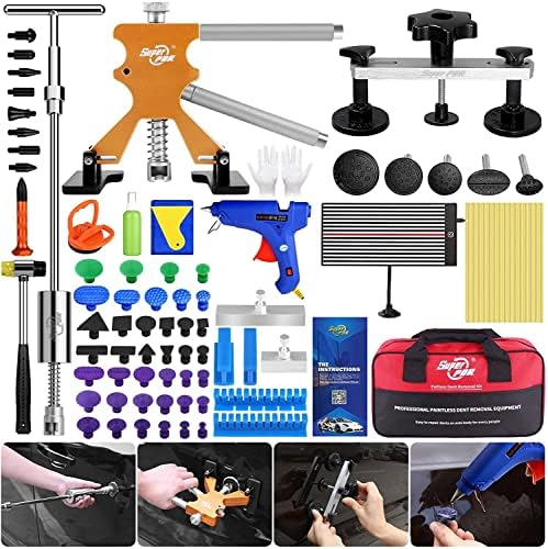 Estrattore Ammaccature Kit Riparazione Ammaccature Per Auto - Tirabolle Con Pistola Colla A Caldo 60W E Accessori Tirabolli Elettromagnetico - Foto 4