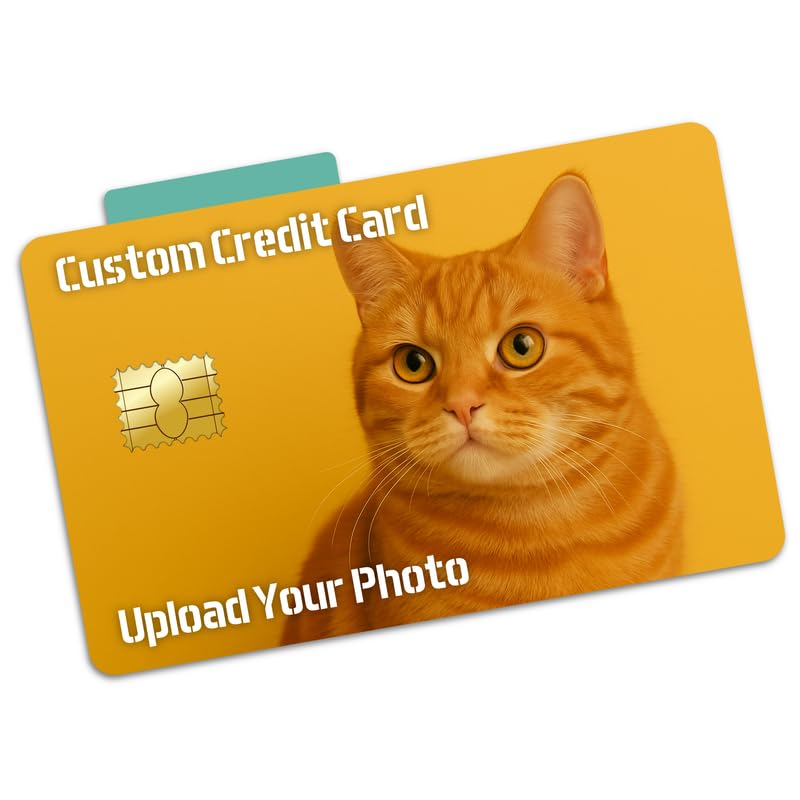 Custom Credit Card Skin with Debit Card Skin - Waterproof Personalized Image Bank Ready Cover - Removable Premium Durable Credit Cards Sticker