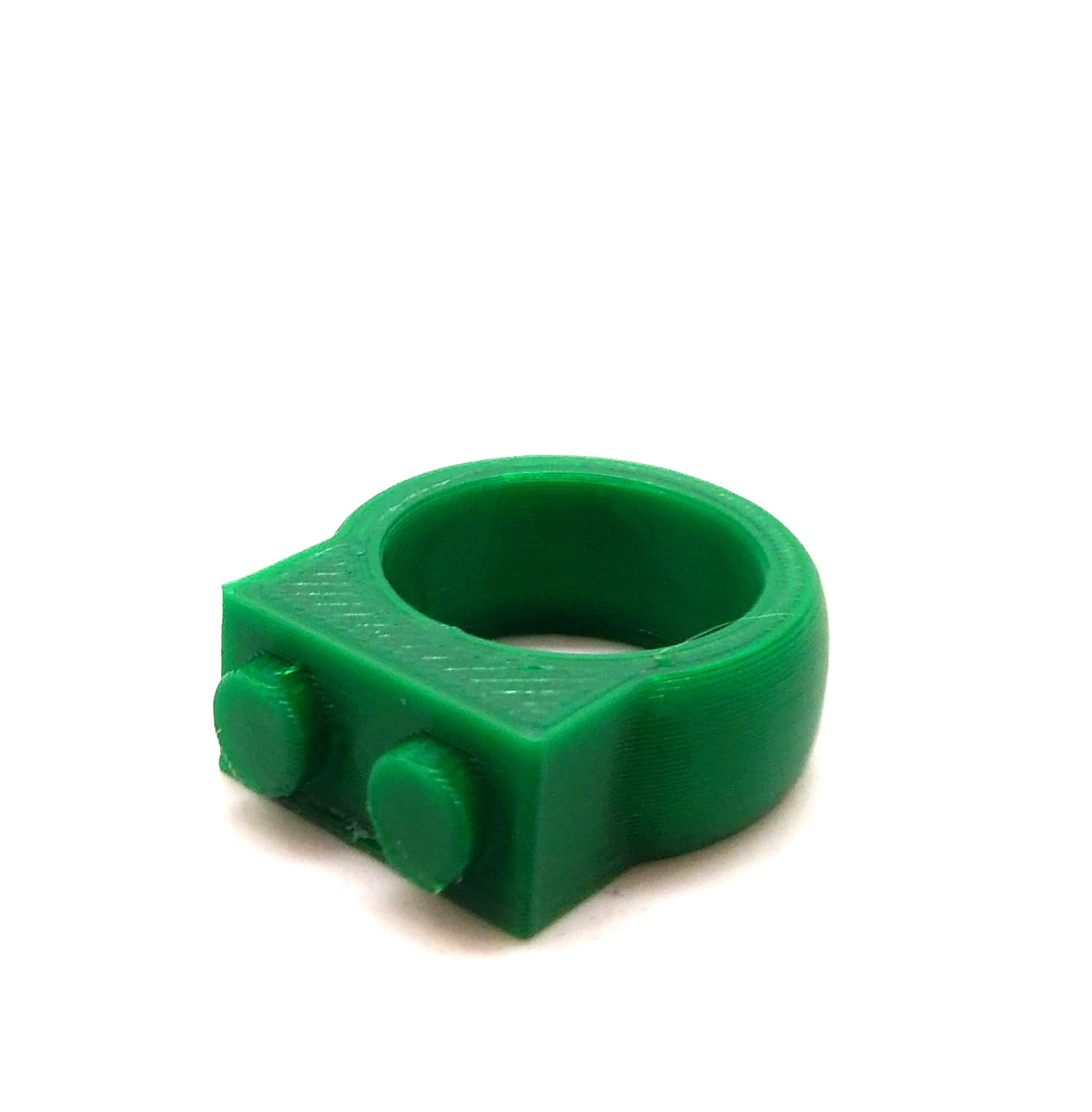 CERO ® 3D Printed Brick Ring for 5 Years Old | Compatible with Lego Technic (Green)
