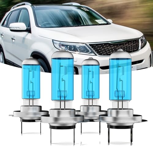 TTDBDAN Headlights Fit for 2014-2018 Kia Sorento Halogen Headlight Bulbs,H7 High Beam + H7 Low Beam Headlight Bulbs Kit,Plug And Play,Pack of 4 (Kia Sorento 2014-2018 Headlamps)