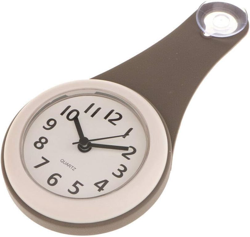 Home Decor 4'' Round Analog Bathroom Wall Clock Steam Proof Shower Suction Wall Clocks - (Color:Blue)