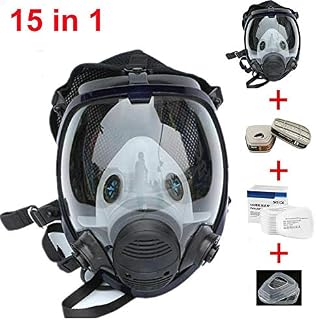 15in1 Full Face Large Size Respirator,Full Face Wide Field of View,Widely Used in
