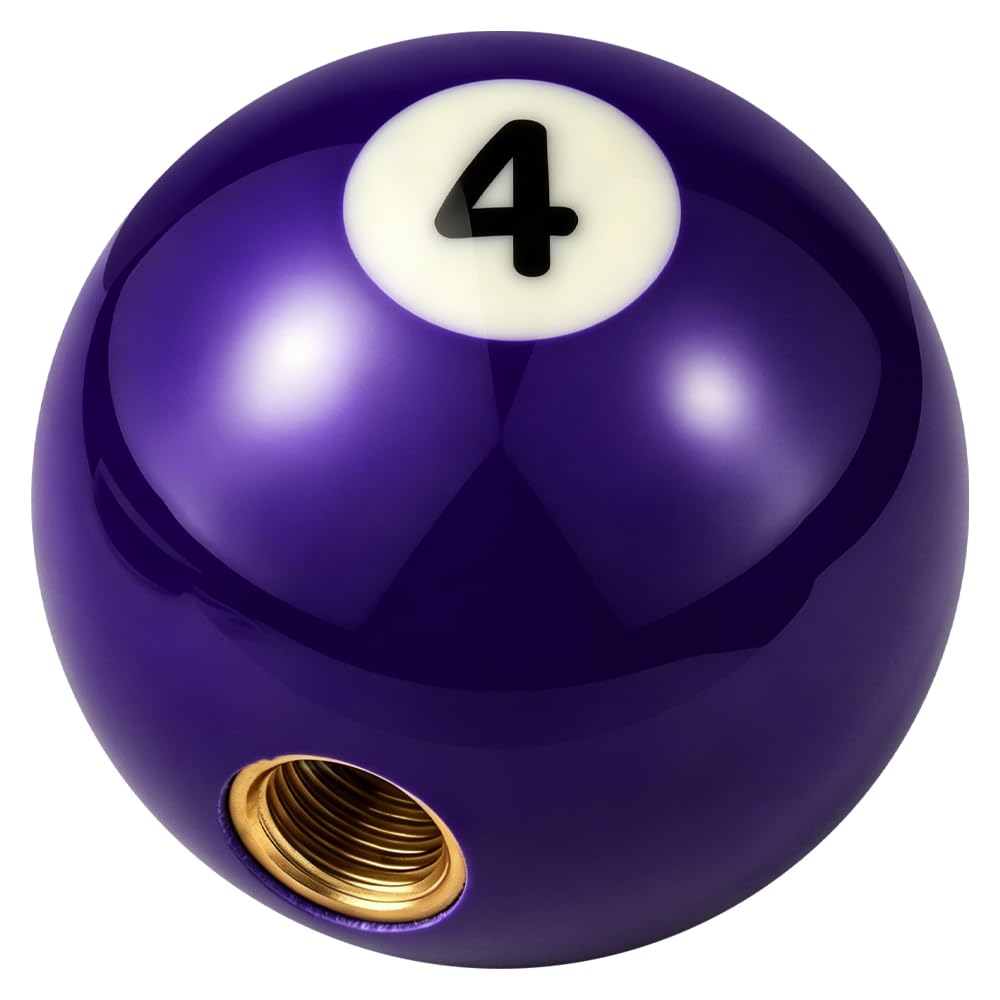 Temzzer Purple 4 Ball Gear Knob Stick Shift Resin Transmisson Shift Lever Knob For Most Manual Automotive Vehicles (Purple 4)